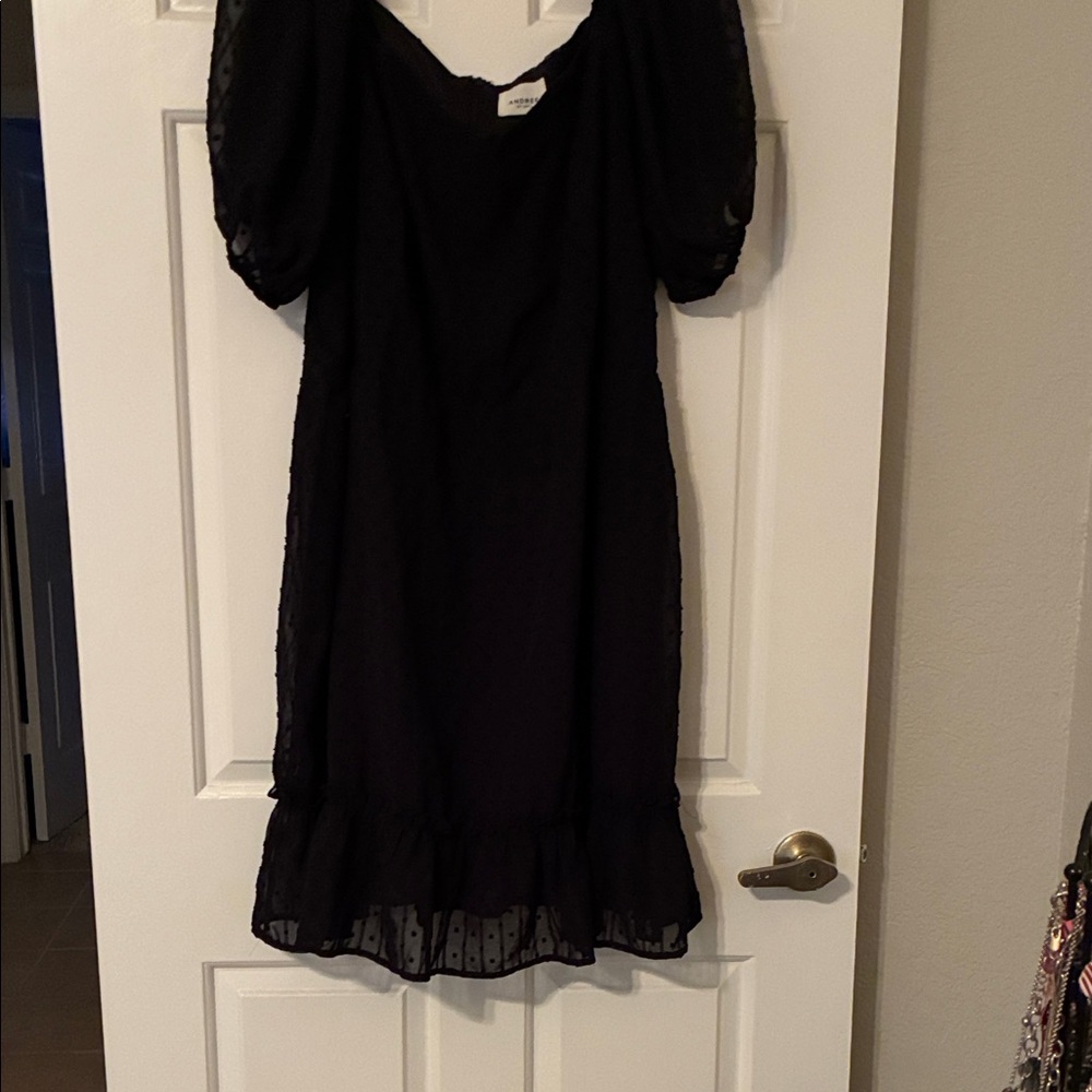 ANDREE BY UNIT Black Ruffle ladies Dress